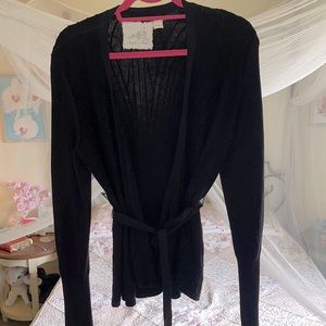 Anthropologie tie cardigan sweater
